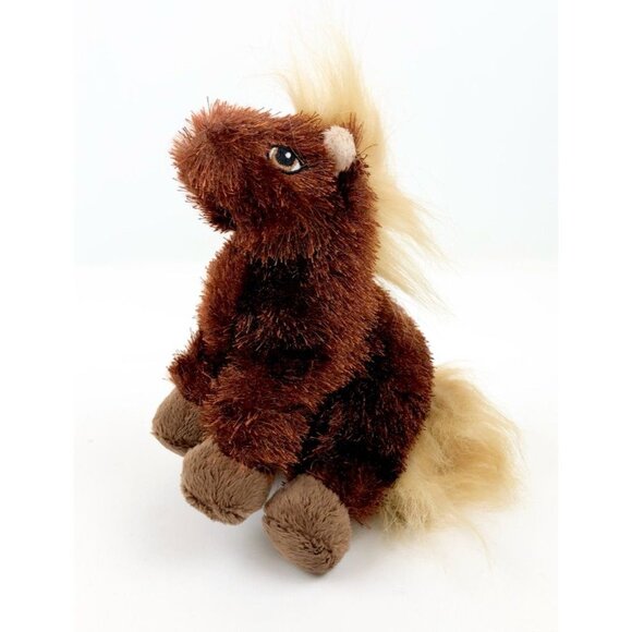 Webkinz Brown Fuzzy Horse Farm Stuffed Animal Plush Soft Toy Pet Ganz No Code - Picture 10 of 11